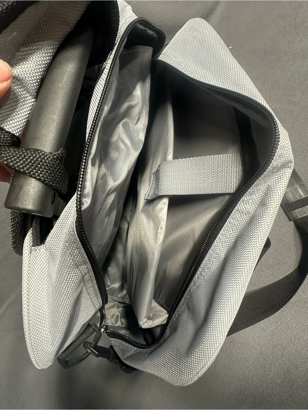 Telescoping Rolling Business Travel Bag - Black & Light Gray